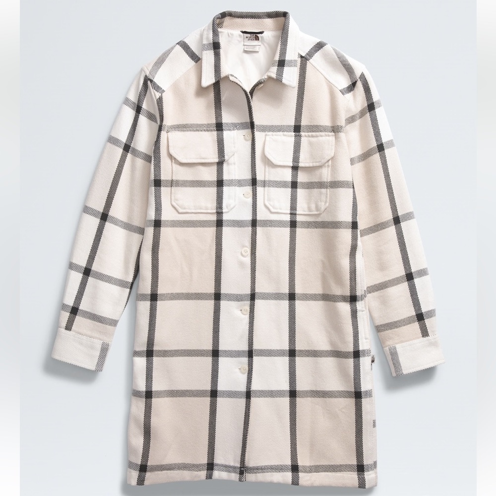 THE NORTH FACE Valley Long Twill Plaid Utility Shirt Jacket--NWT--M